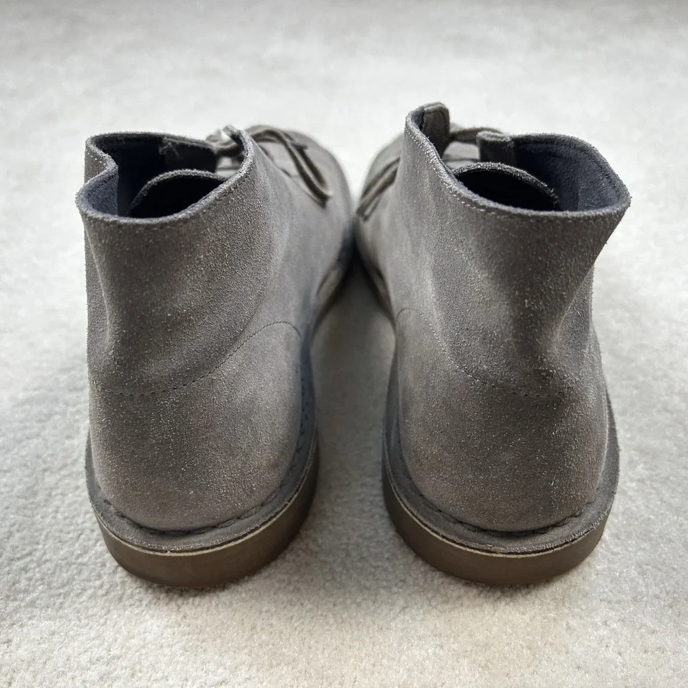 Clarks Bushacre 3 Chukka Boots Suede Leather Mens 9 Gray